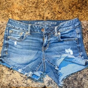 American Eagle Frayed RollUp Jean Short